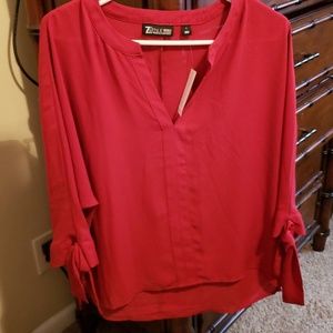 NY&CO 7th Avenue red blouse